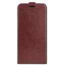 For Motorola Moto G52 4G R64 Texture Vertical Flip Leather Phone Case(Brown)