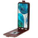 For Motorola Moto G52 4G R64 Texture Vertical Flip Leather Phone Case(Brown)