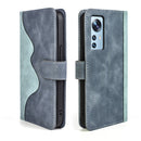 For Xiaomi 12 Stitching Horizontal Flip Leather Phone Case(Blue)