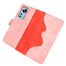 For Xiaomi 12 Pro Stitching Horizontal Flip Leather Phone Case (Pink)