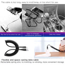 USB to 8 Pin 1.5m Spring Telescopic Mobile Phone Fast Charging Data Cable