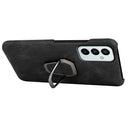 For Samsung Galaxy M23 5G / F23 5G Ring Holder PU Phone Case(Black)