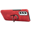 For Samsung Galaxy M23 5G / F23 5G Ring Holder PU Phone Case(Red)