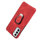 For Samsung Galaxy M23 5G / F23 5G Ring Holder PU Phone Case(Red)