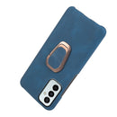For Samsung Galaxy M23 5G / F23 5G Ring Holder PU Phone Case(Blue)