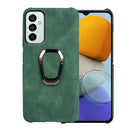 For Samsung Galaxy M23 5G / F23 5G Ring Holder PU Phone Case(Dark Green)