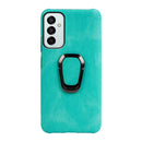 For Samsung Galaxy M23 5G / F23 5G Ring Holder PU Phone Case(Mint Green)