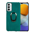 For Samsung Galaxy M23 5G / F23 5G Ring Holder PU Phone Case(Cyan)