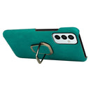 For Samsung Galaxy M23 5G / F23 5G Ring Holder PU Phone Case(Cyan)
