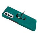 For Samsung Galaxy M23 5G / F23 5G Ring Holder PU Phone Case(Cyan)