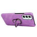 For Samsung Galaxy M23 5G / F23 5G Ring Holder PU Phone Case(Purple)