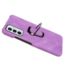 For Samsung Galaxy M23 5G / F23 5G Ring Holder PU Phone Case(Purple)