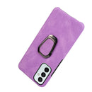For Samsung Galaxy M23 5G / F23 5G Ring Holder PU Phone Case(Purple)