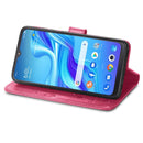For TCL 4X 5G Four-leaf Clasp Embossed Buckle Leather Phone Case(Rose Red)