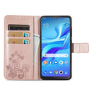 For TCL 4X 5G Four-leaf Clasp Embossed Buckle Leather Phone Case(Rose Gold)
