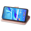 For TCL 4X 5G Four-leaf Clasp Embossed Buckle Leather Phone Case(Rose Gold)