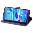 For TCL 4X 5G Four-leaf Clasp Embossed Buckle Leather Phone Case(Purple)