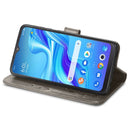 For TCL 4X 5G Four-leaf Clasp Embossed Buckle Leather Phone Case(Gray)