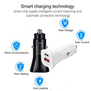 TE-P22 38W PD USB-C / Type-C + QC3. 0 USB Car Charger with 1m USB-C / Type-C to 8 Pin Data Cable(Black)