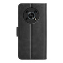 For Honor X30 / Magic 4 Lite Dual-side Magnetic Buckle Horizontal Flip Leather Phone Case(Black)