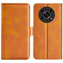 For Honor X30 / Magic 4 Lite Dual-side Magnetic Buckle Horizontal Flip Leather Phone Case(Yellow)