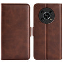 For Honor X30 / Magic 4 Lite Dual-side Magnetic Buckle Horizontal Flip Leather Phone Case(Brown)