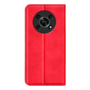 For Honor X30 / Magic 4 Lite Retro-skin Magnetic Suction Leather Phone Case(Red)