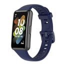For Huawei Band 7 Solid Color Silicone Watch Band(Dark Blue)