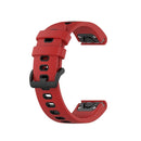 For Garmin Fenix 6X Pro 26mm Silicone Sports Two-Color Watch Band(Red+Black)