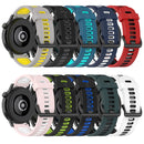 For Samsung Gear Sport 20mm Vertical Pattern Two-Color Silicone Watch Band(Blue+Water Duck)