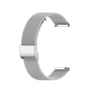 22mm Milan Metal Steel Mesh One Buckle Watch Band For Huawei GT3 Pro 46mm(Silver)