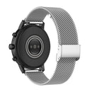 22mm Milan Metal Steel Mesh One Buckle Watch Band For Huawei GT3 Pro 46mm(Silver)