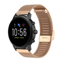 22mm Milan Metal Steel Mesh One Buckle Watch Band For Huawei GT3 Pro 46mm(Rose Gold)