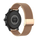 22mm Milan Metal Steel Mesh One Buckle Watch Band For Huawei GT3 Pro 46mm(Rose Gold)