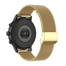 22mm Milan Metal Steel Mesh One Buckle Watch Band For Huawei GT3 Pro 46mm(Gold)