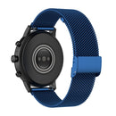 22mm Milan Metal Steel Mesh One Buckle Watch Band For Huawei GT3 Pro 46mm(Blue)