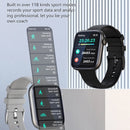 P45 1.8 inch Color Screen Smart Watch,Support Heart Rate Monitoring/Blood Pressure Monitoring(Black)