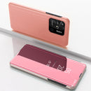 For Xiaomi Redmi 10C Plated Mirror Horizontal Flip Leather Case with Holder(Rose Gold)