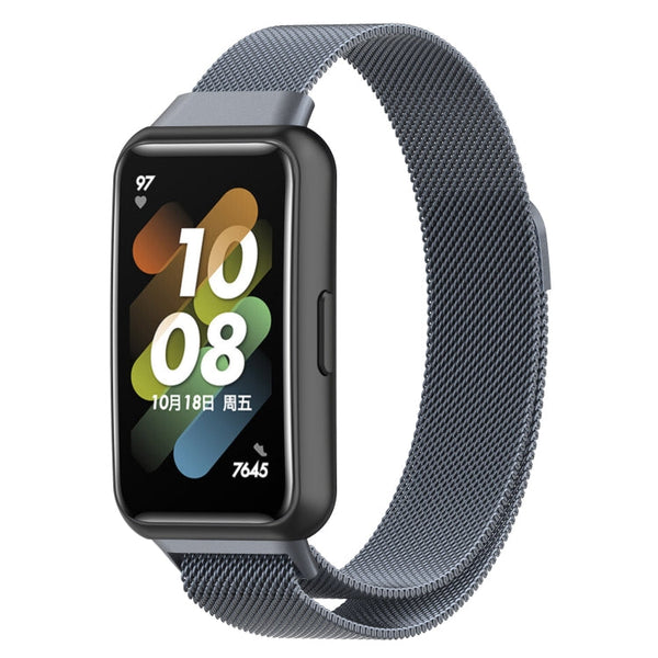 For Huawei Band 7 Milan Magnetic Watch Band(Gray)
