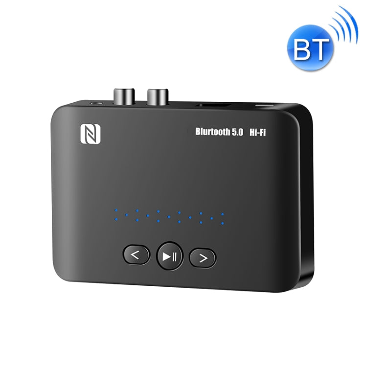 T10 NFC Bluetooth 5.0 Receiver 3.5mm AUX Port Adapter RCA Amplifier with Remote Control