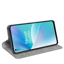 For OnePlus Nord 2T 5G Retro-skin Magnetic Suction Flip Leather Phone Case(Grey)