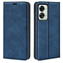 For OnePlus Nord 2T 5G Retro-skin Magnetic Suction Flip Leather Phone Case(Dark Blue)