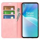 For OnePlus Nord 2T 5G Retro-skin Magnetic Suction Flip Leather Phone Case(Pink)