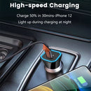 TE-P2 PD20W USB-C / Type-C Car Charger with Type-C to 8 Pin Data Cable(Black)