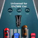TE-P2 PD20W USB-C / Type-C Car Charger with Type-C to Type-C Data Cable(Black)