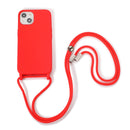 For iPhone 12 / 12 Pro Crossbody Lanyard Elastic Silicone Phone Case(Red)