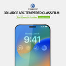 For iPhone 14 Pro Max PINWUYO 9H 3D Curved Full Explosion-proof Tempered Glass Film