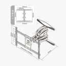 NORTH BAYOU NB P65 All-moving Cantilever Mount Swivel TV Wall Bracket for 55-85 inch LED / LCD