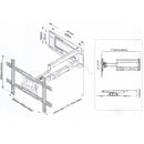 NORTH BAYOU NB SP2 Heavy Duty Arm Swivel Wall Mount 40-70 inch LED LCD TV