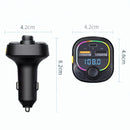C28 Fast Charging Atmosphere Light Handsfree Car Kit Car Mp3 Player Stereo FM Transmitter
